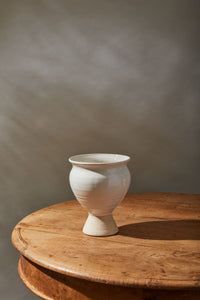 Design Shop White Magnolia Vase, 7" X 8.5"