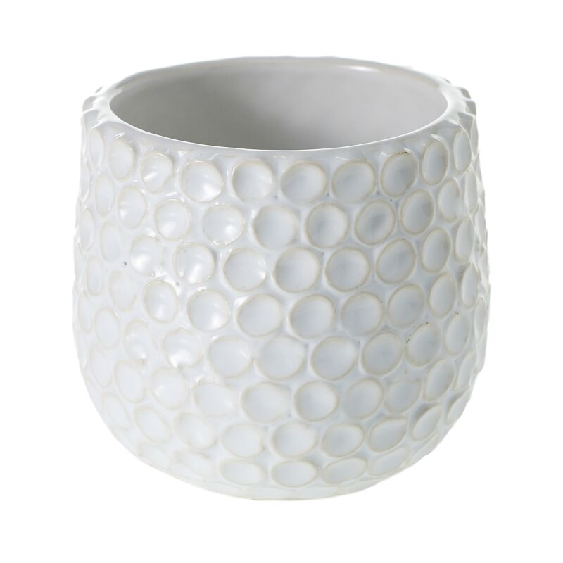 Design Shop White Ginny Pot, 3.25" X 3", Set of 6.