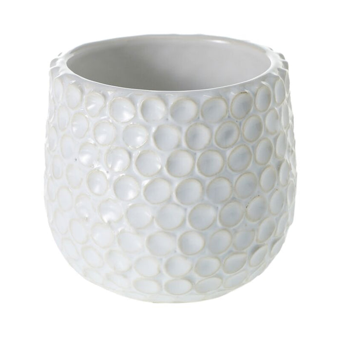 Design Shop White Ginny Pot, 3.25" X 3", Set of 6.