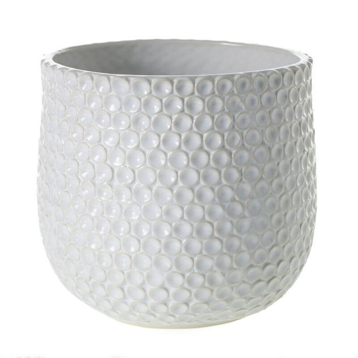 Design Shop White Ginny Pot, 6.75" X 6.5"