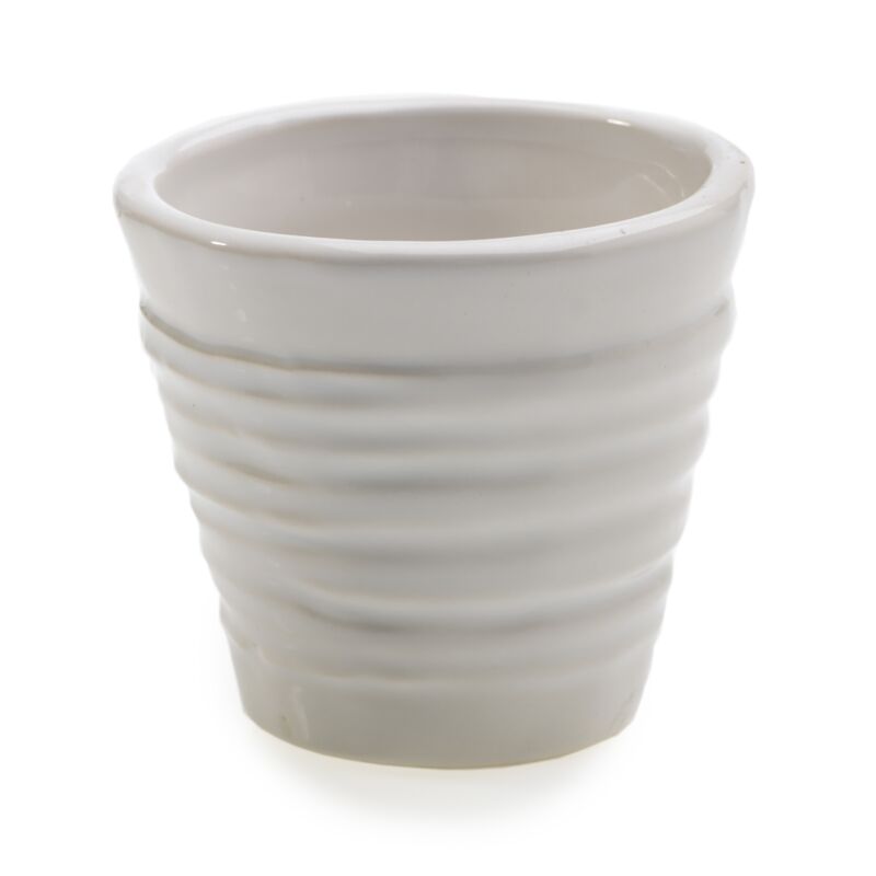 Design Shop White Format Pot, 3" X 2.75", Set of 12.