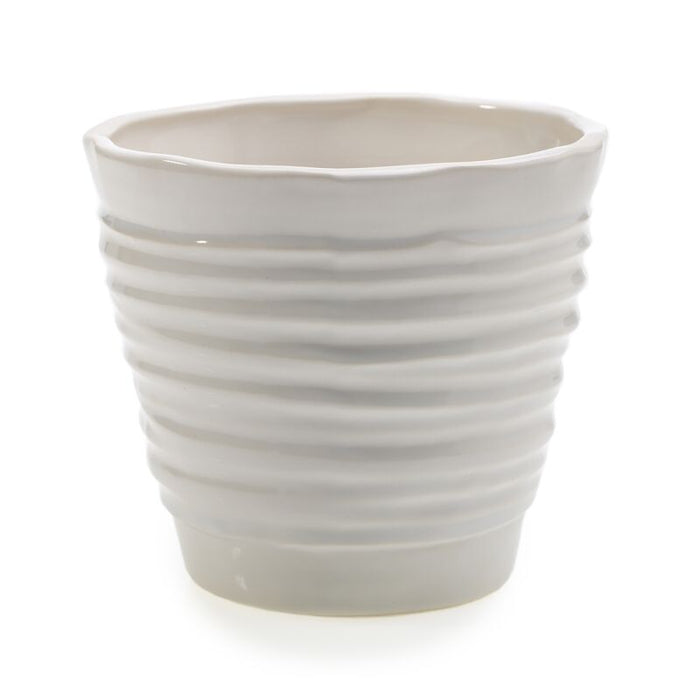 Design Shop White Format Pot, 5.25" X 4.75", Set of 4.