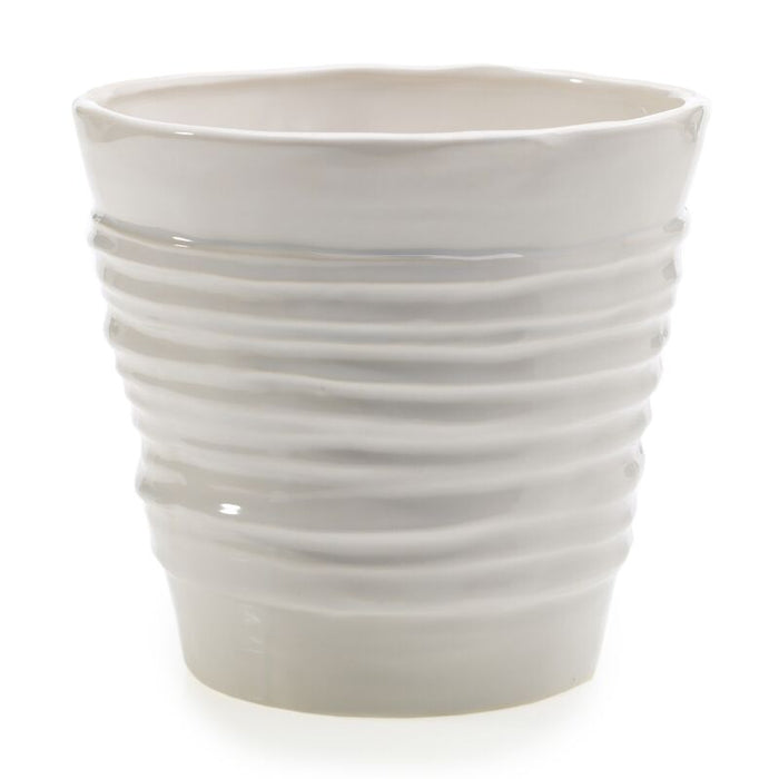Design Shop White Format Pot, 6.75" X 6.25", Set of 2.