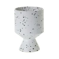 Design Shop White De Vil Pot, 4.5" X 6.25", Set of 2.