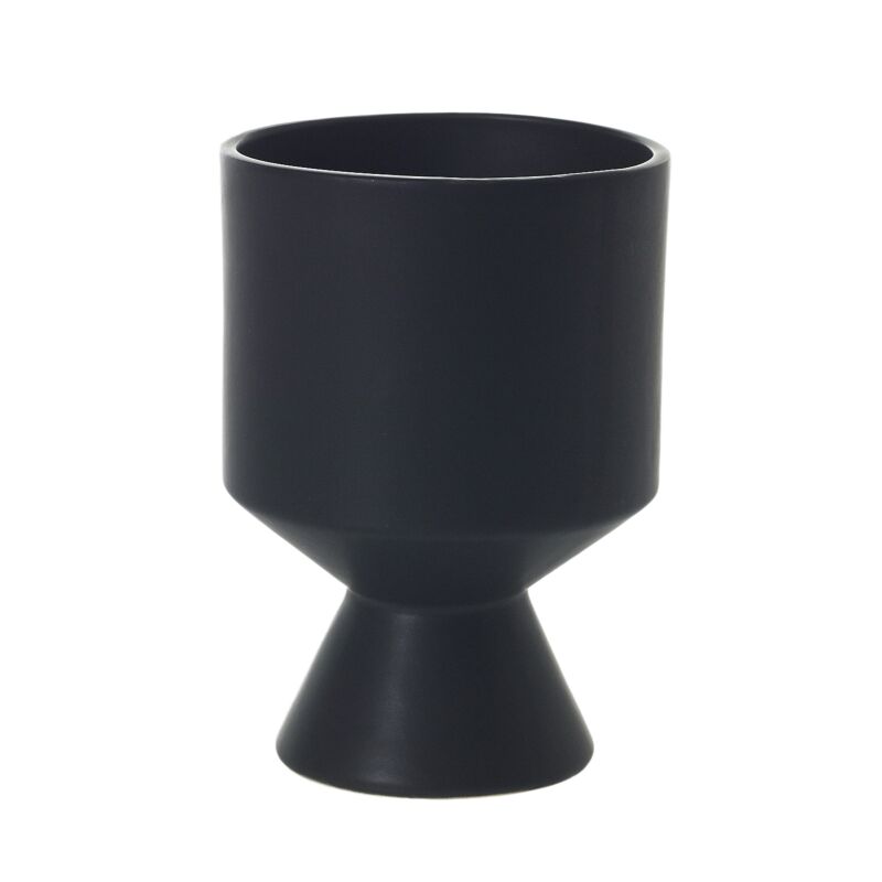 Design Shop Black De Vil Pot, 4.5" X 6.25", Set of 2.