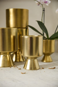 Design Shop Gold De Vil Pot 5.25"x 7.5"