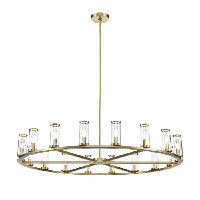 Alora 18 Light Chandelier from the Revolve collection in Clear Glass/Natural Brass|Clear Glass/Polished Nickel|Clear Glass/Urban Bronze finish