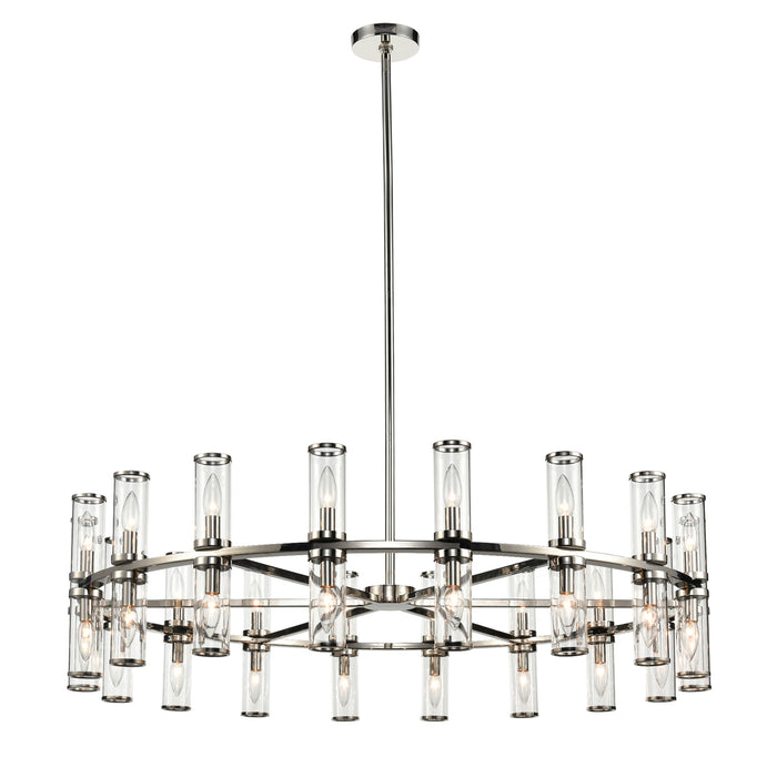 Alora 36 Light Chandelier from the Revolve collection in Clear Glass/Natural Brass|Clear Glass/Polished Nickel|Clear Glass/Urban Bronze finish