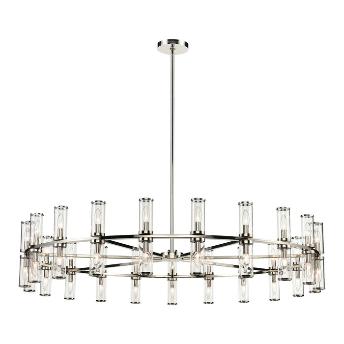 Alora 42 Light Chandelier from the Revolve collection in Clear Glass/Natural Brass|Clear Glass/Polished Nickel|Clear Glass/Urban Bronze finish