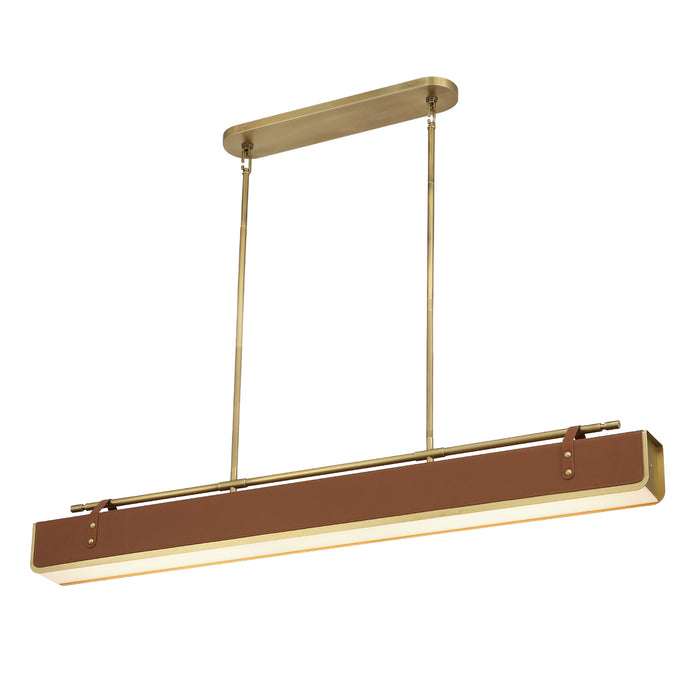 Alora LED Island Pendant from the Valise collection in Vintage Brass finish