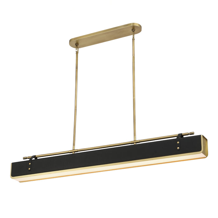 Alora LED Island Pendant from the Valise collection in Vintage Brass finish