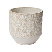Design Shop White Fondant Pot, 5.25" X 5.25", Set of 2.