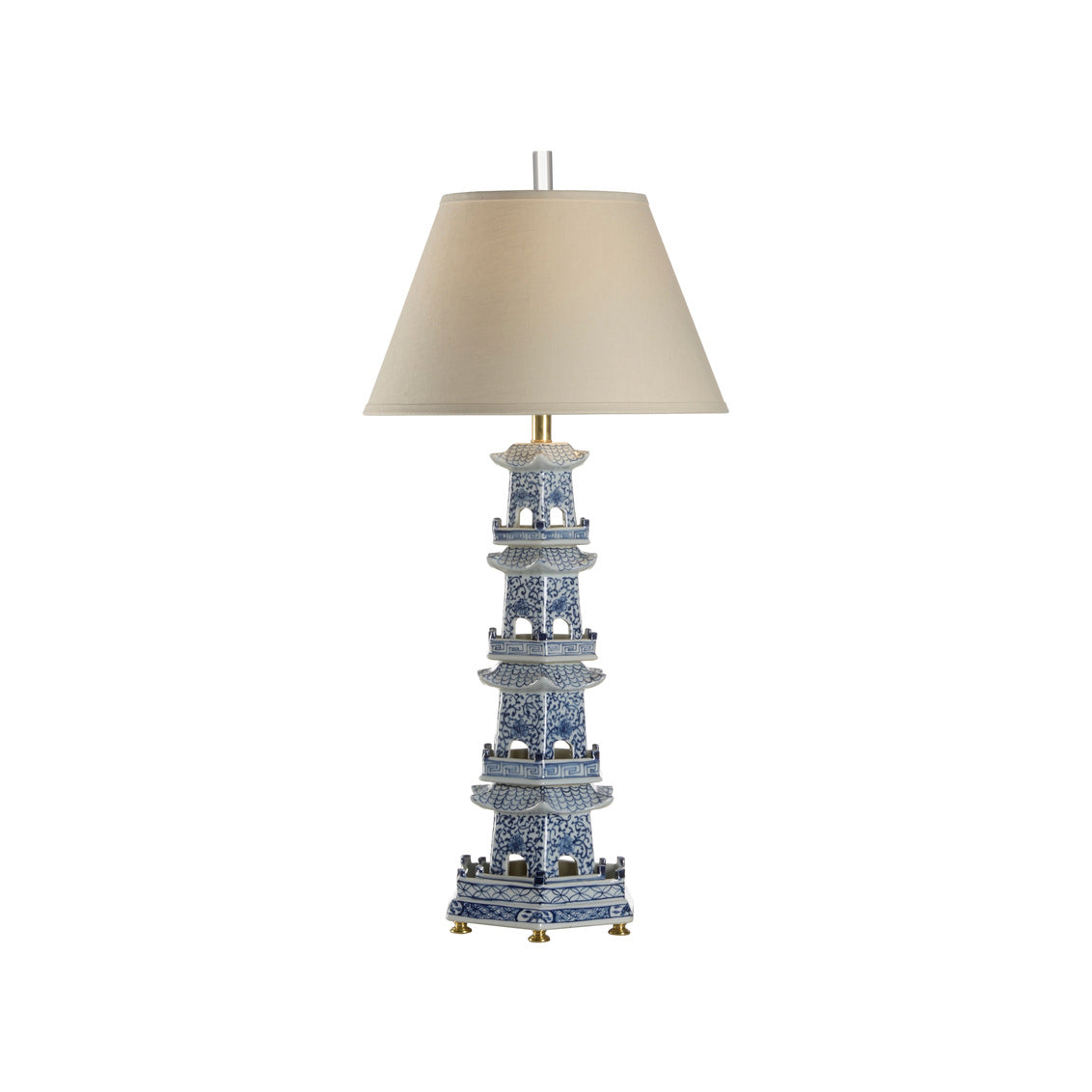 Chelsea House Pagoda Lamp - Blue/White