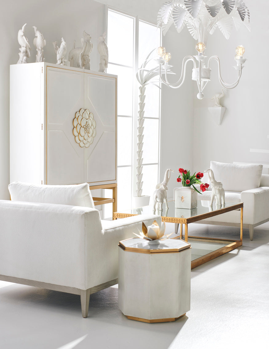 Chelsea House Fern Chandelier - White