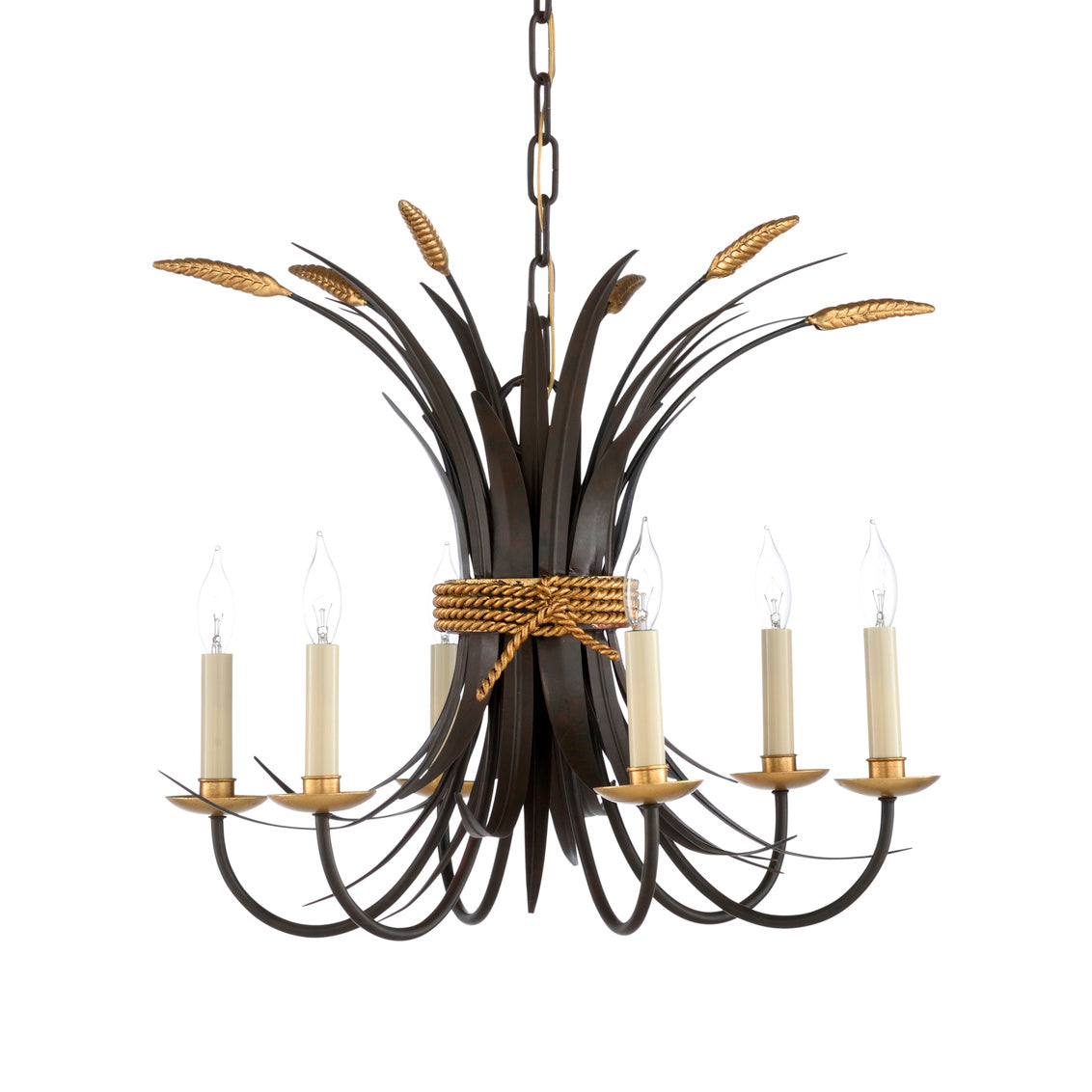 Chelsea House Wheat Chandelier - Bronze