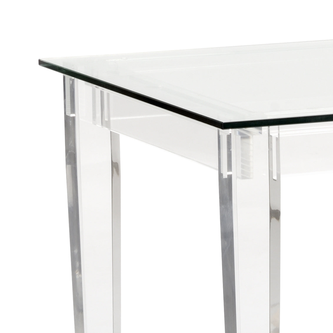 Chelsea House Acrylic Denver Desk - Silver