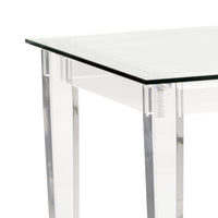 Chelsea House Acrylic Denver Desk - Silver