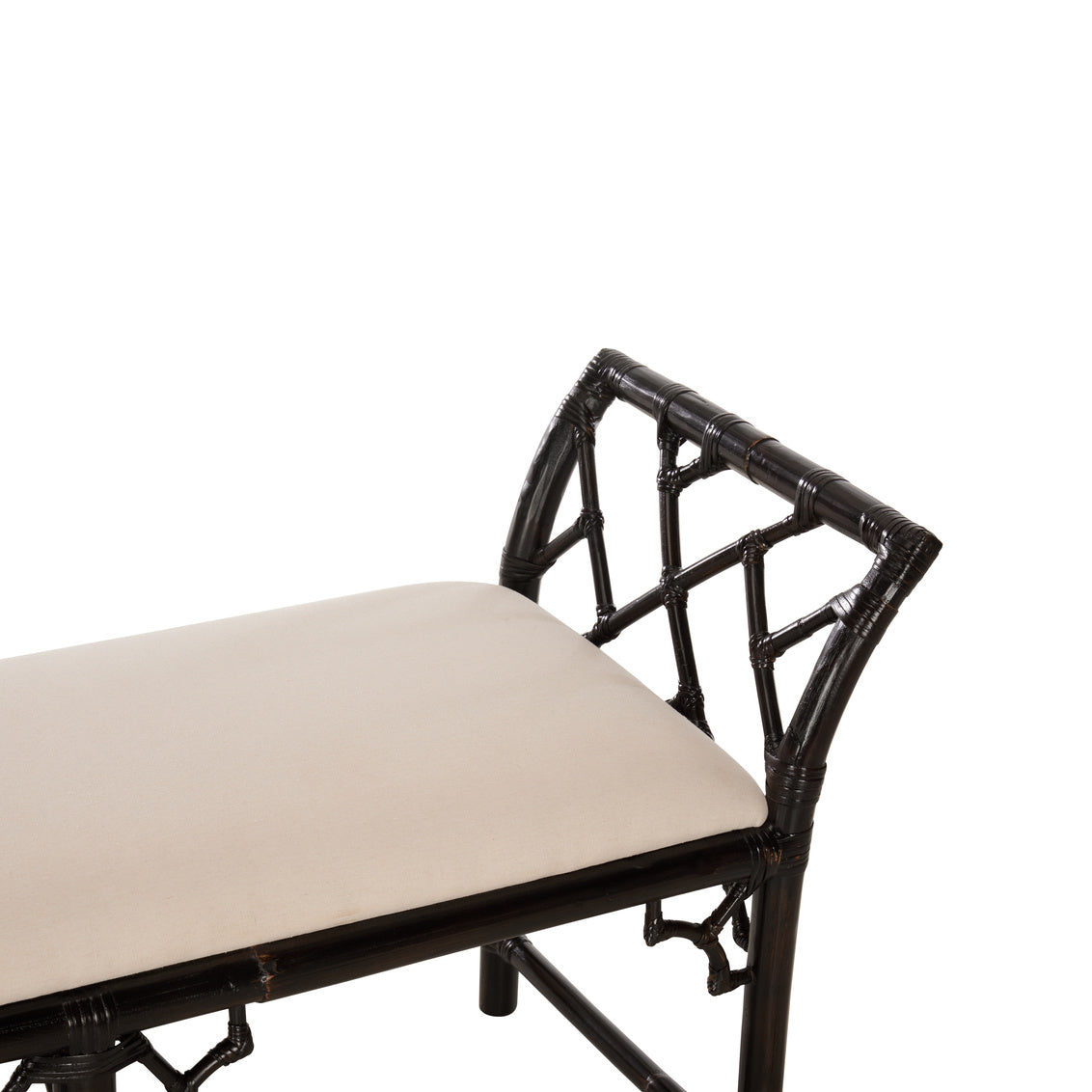 Chelsea House Chippendale Bamboo Regency Bench - Cracked Pepper