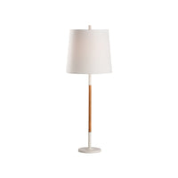 Chelsea House Amelia Rattan Lamp - White