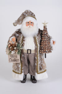 Karen Didion Lighted Natural Fawn Santa