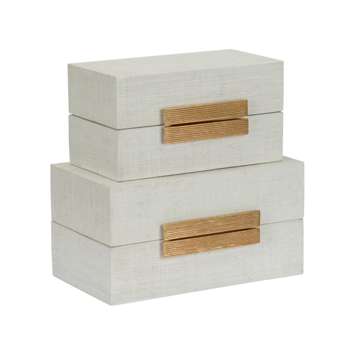 Chelsea House Raffia Boxes - White (S2)