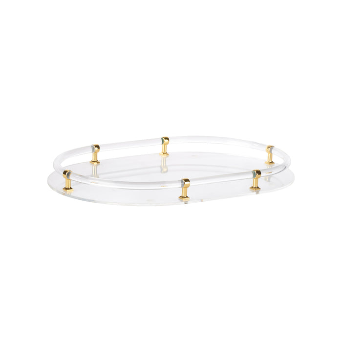 Chelsea House Acrylic Oval Tray - Gold