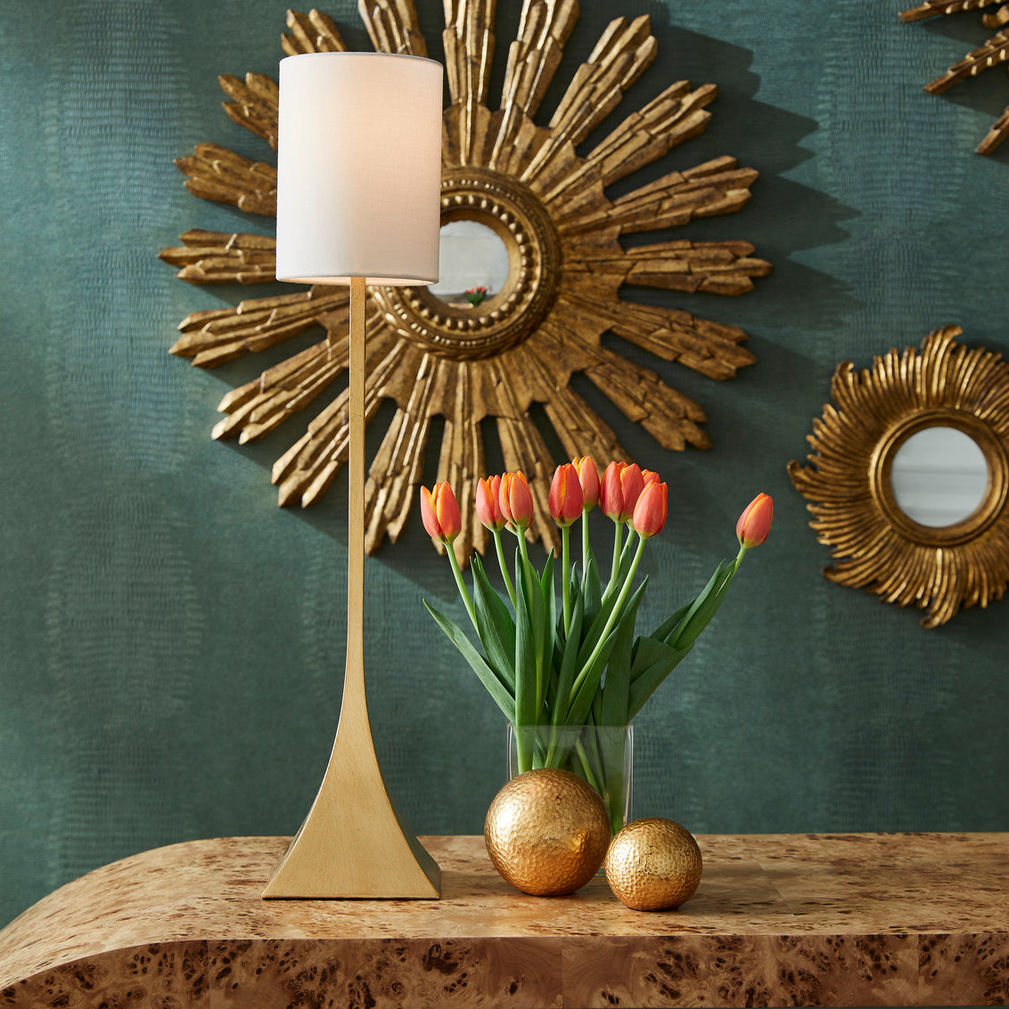 Chelsea House Gold Leaf Buffet Lamp