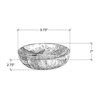 Design Shop Kiena Oval Carved Petrified Wood Bowl, 10"W, Black/White