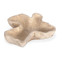 Design Shop Organic Teak Wood Carved Bowl, 24"W, Natural