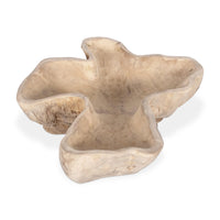 Design Shop Organic Teak Wood Carved Bowl, 24"W, Natural