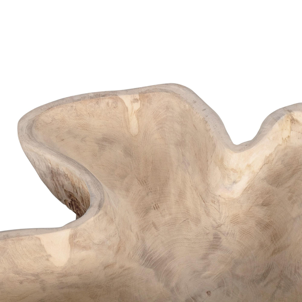 Design Shop Organic Teak Wood Carved Bowl, 24"W, Natural