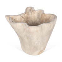Design Shop Organic Teak Wood Carved Bowl, 10"H, Natural