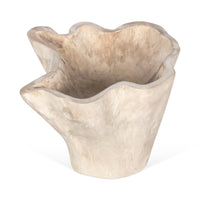 Design Shop Organic Teak Wood Carved Bowl, 10"H, Natural