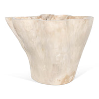 Design Shop Organic Teak Wood Carved Bowl, 10"H, Natural
