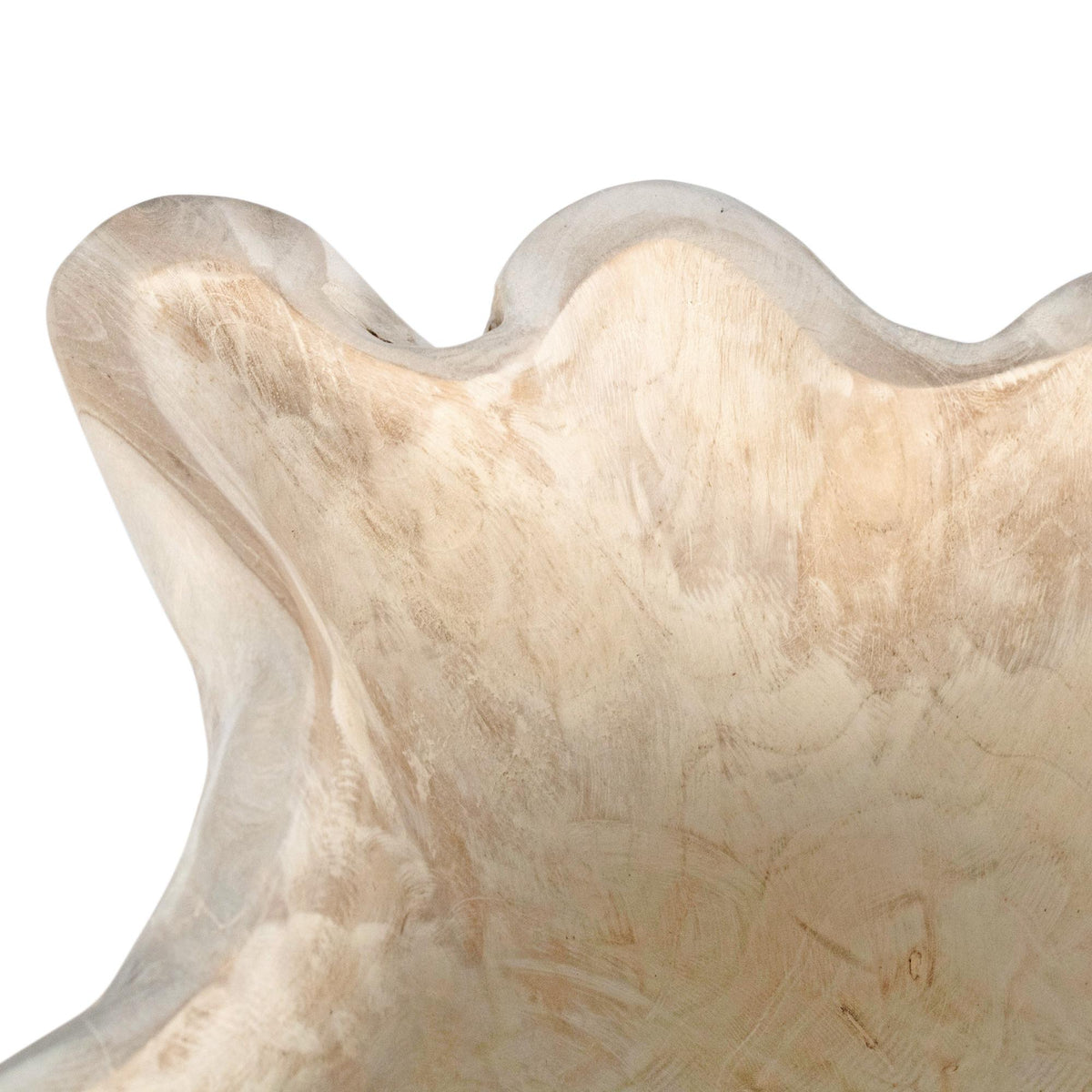 Design Shop Organic Teak Wood Carved Bowl, 10"H, Natural
