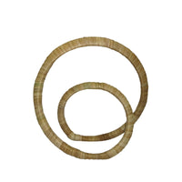 Design Shop Rattan Wrapped Infinity Sculpture, 10"H & 13"H, Set of 2, Natural