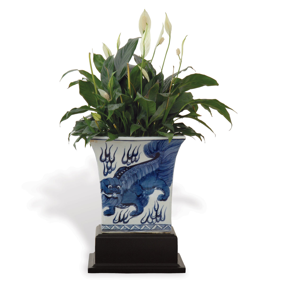 Port 68 Chow Blue Square Planter With Stand