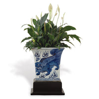 Port 68 Chow Blue Square Planter With Stand