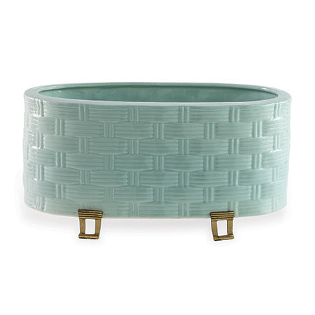 Port 68 Sanibel Celadon Oval Planter