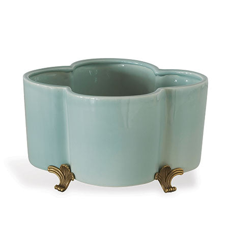 Port 68 Celadon Quatrefoil Planter