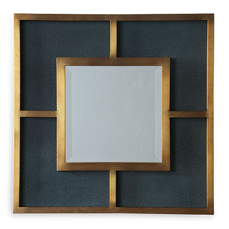 Port 68 Cairo Brass Shagreen Mirror