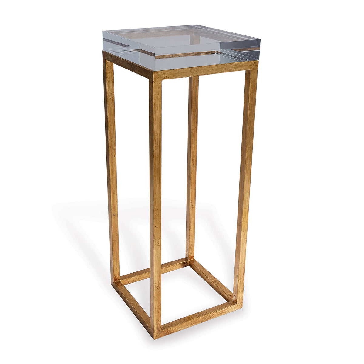 Port 68 Drake Lucite Table Clear / Gold