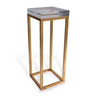 Port 68 Drake Lucite Table Clear / Gold