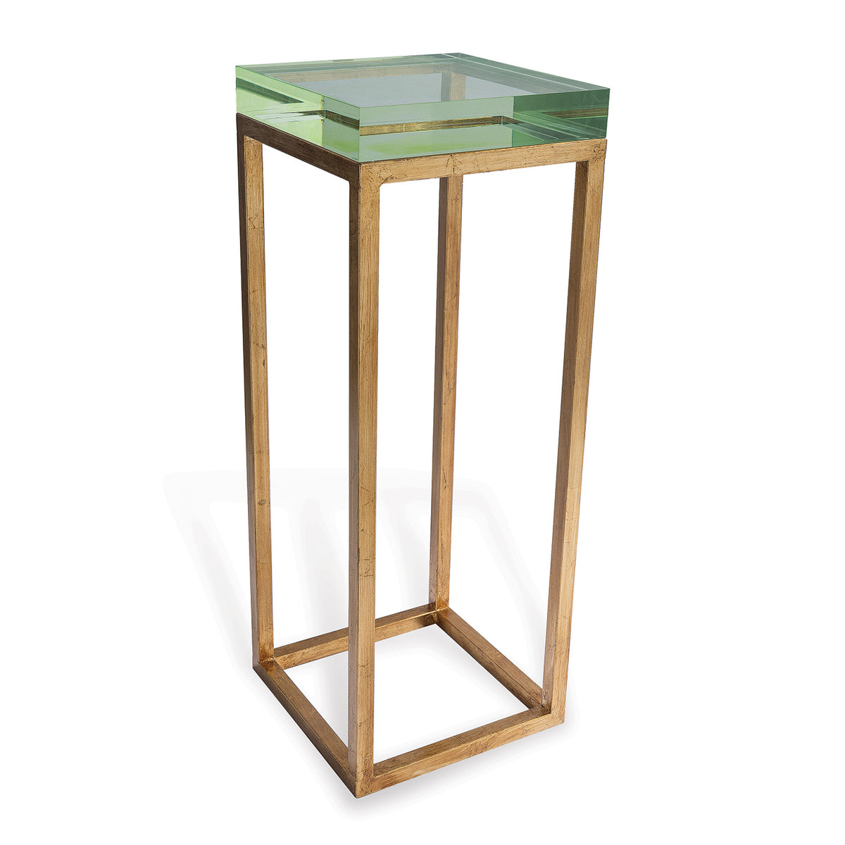 Port 68 Drake Lucite Green Table / Gold