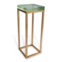 Port 68 Drake Lucite Green Table / Gold
