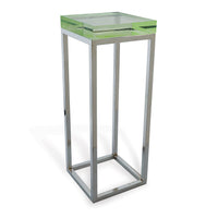 Port 68 Drake Lucite Green Table / Nickel