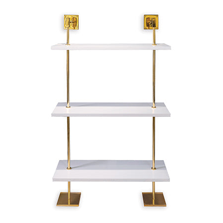 Port 68 Marais 3-Tier White/Gold Shelf Kit