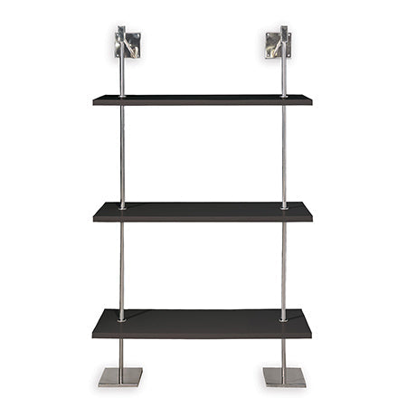 Port 68 Marais 3-Tier Black/Nickel Shelf 36"W