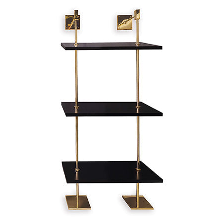 Port 68 Marais 3-Tier Black/Gold Shelf 24"W