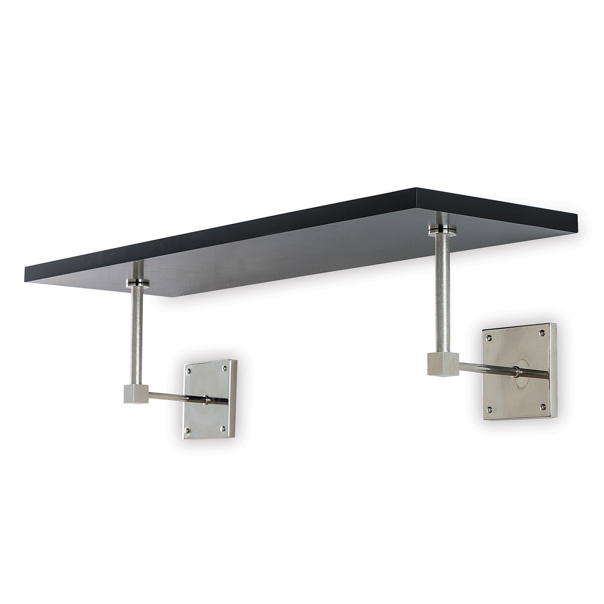 Port 68 Billy Black/nickel Wall Shelf 36"W